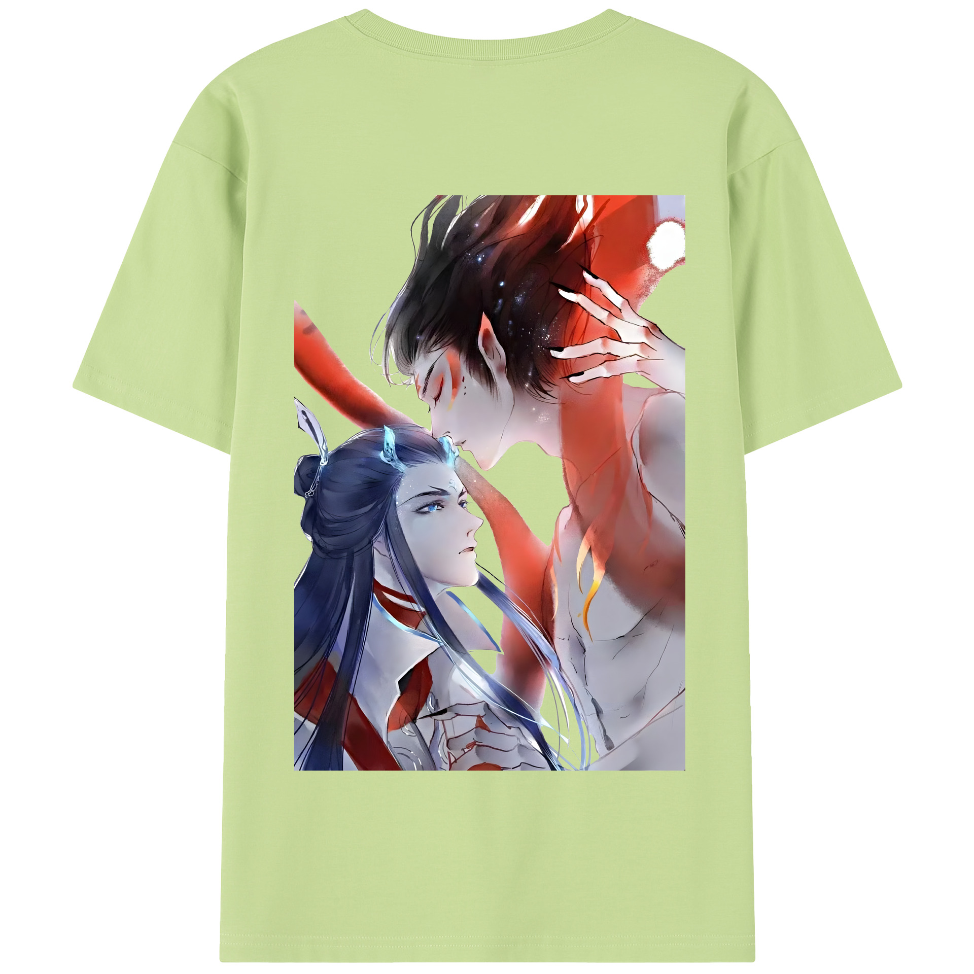 （画像用） Ne Zha 2 ナタ 魔童の大暴れ 綿100％半袖Tシャツ（背面プリント）